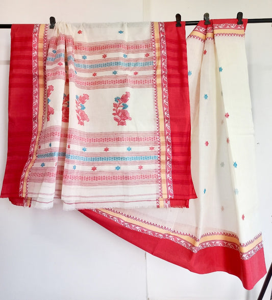 Sada Lal Paar - Tant Saree