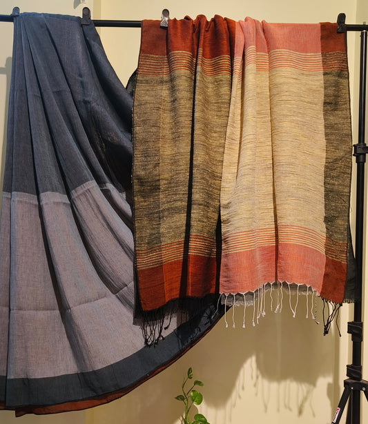 Linen Handloom Saree
