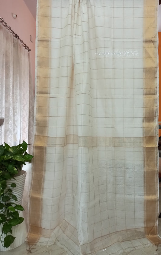 Silk by Linen Handloom Saree