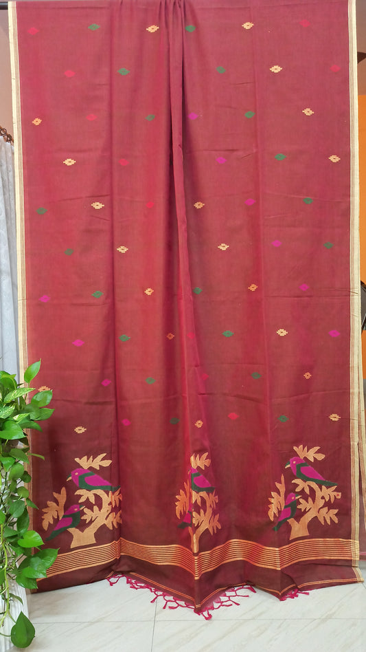 Pure Cotton Handloom Jamdami Saree.