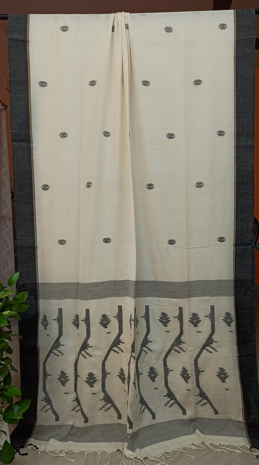 Khadi Handloom Jamdani Saree