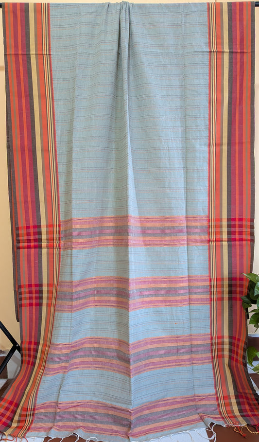 Cotton Handloom Saree with Threadwork.