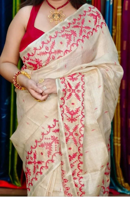 Indian Gachi Tussar Jamdani