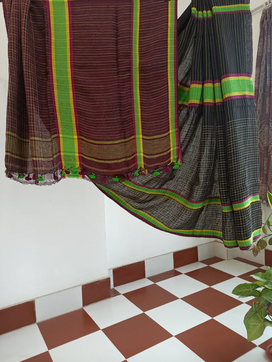 Linen Handloom Saree