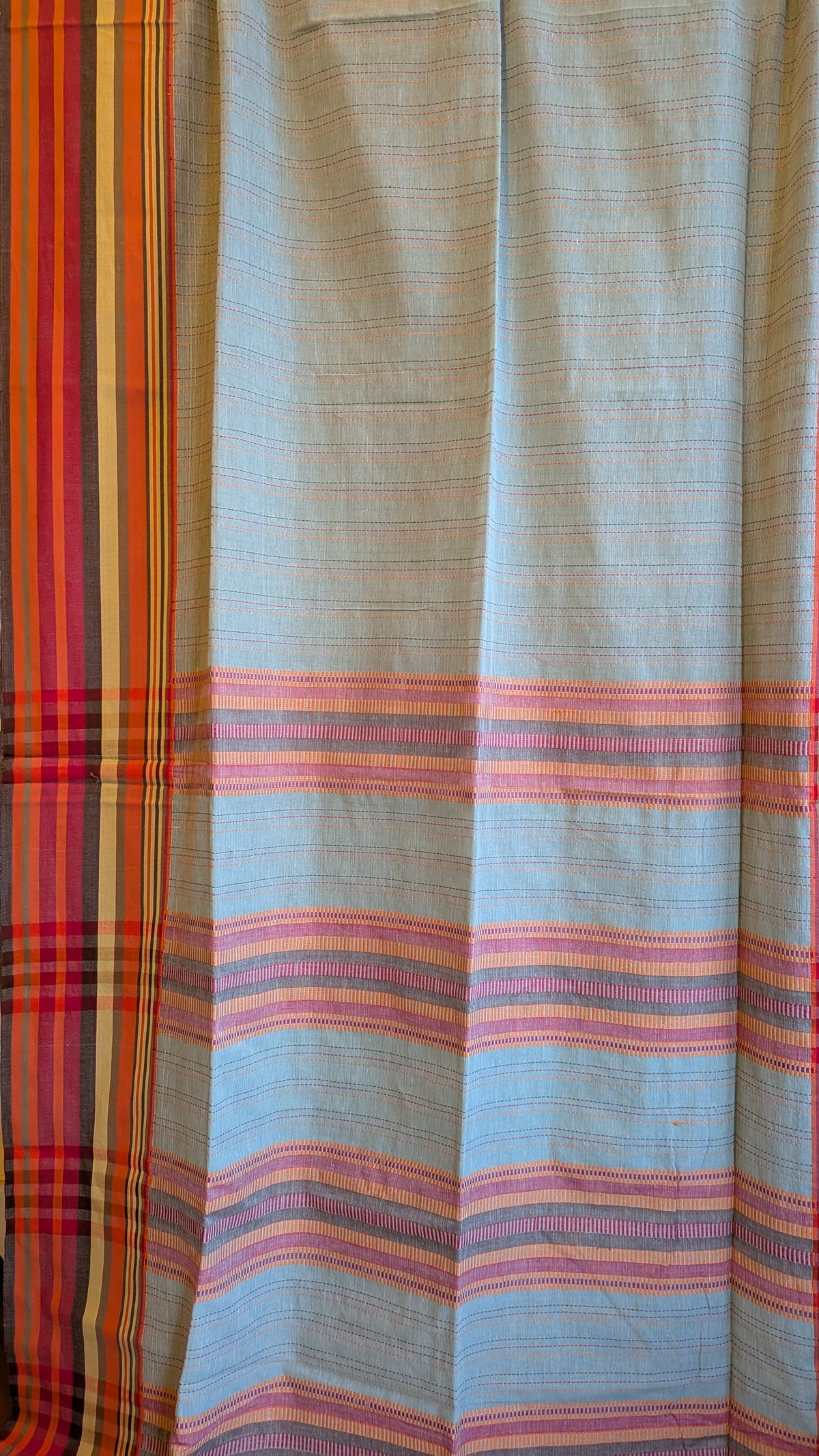 Cotton Handloom Saree with Threadwork.